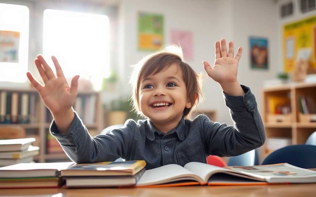 Enfant motivé et enthousiaste à apprendre
