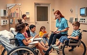 Scolarisation à l'hôpital des enfants handicapés
