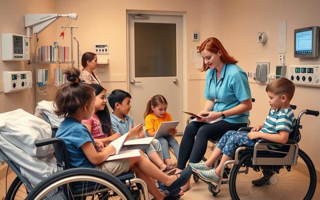 Scolarisation à l'hôpital des enfants handicapés