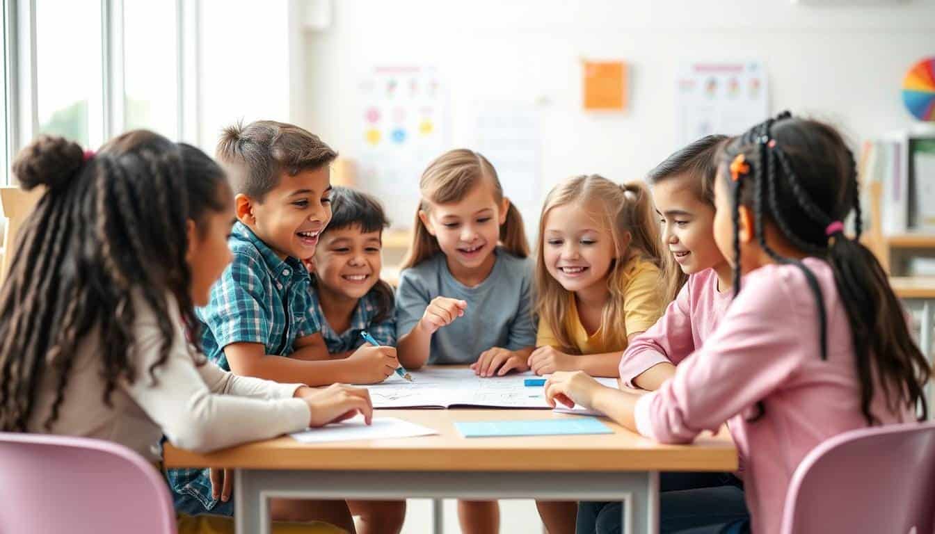 coopération scolaire enfants